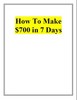 Thumbnail How To Make $700 in 7 Days With PLR