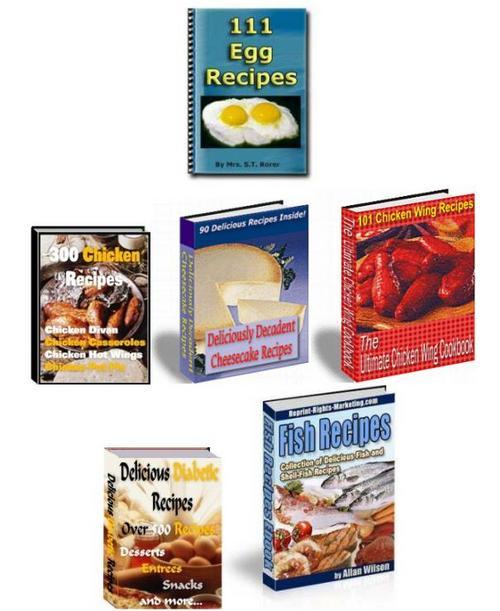 Product picture 6 Cool Recipes Books With PLR & MRR