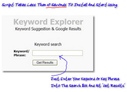 Product picture Keyword Explorer - Instant Keyword Research Tool With MRR