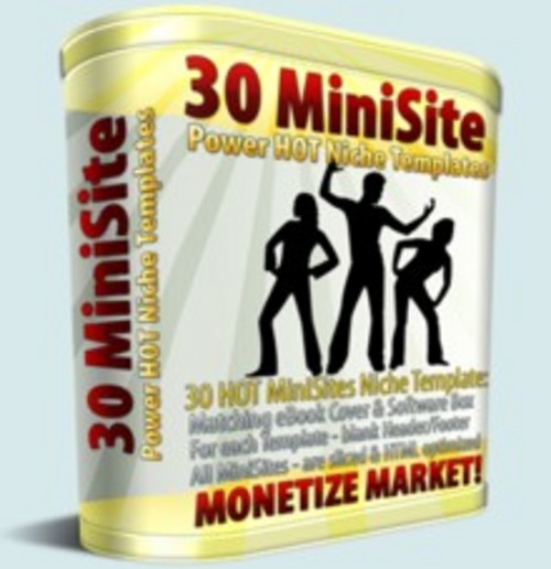 Product picture 30 MiniSite Templates With MRR