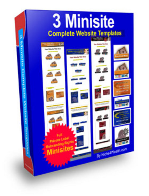 Product picture 3 Minisites Templates With PLR
