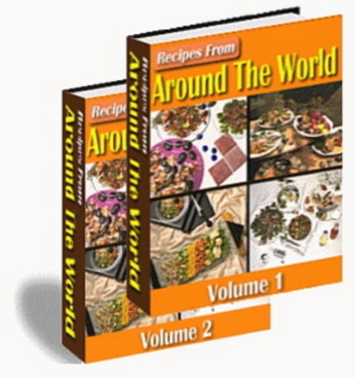 Product picture Recipes From Around The World Vol 1 & 2 With MRR
