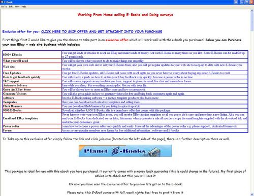 Product picture Working From Home selling E-Books and Doing surveys