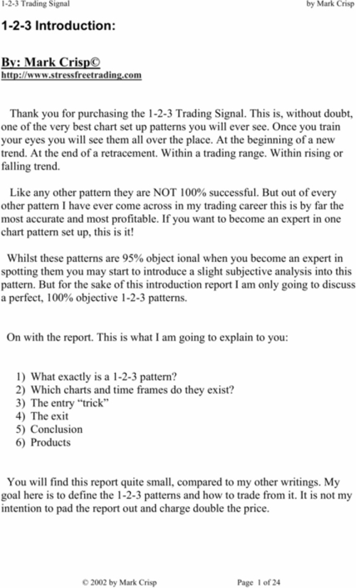 Product picture The Amazing 1-2-3 Trading Pattern